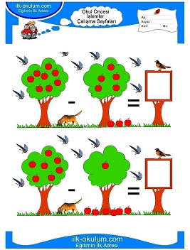 Çocuklar İçin toplam işlemi yaprak testleri 